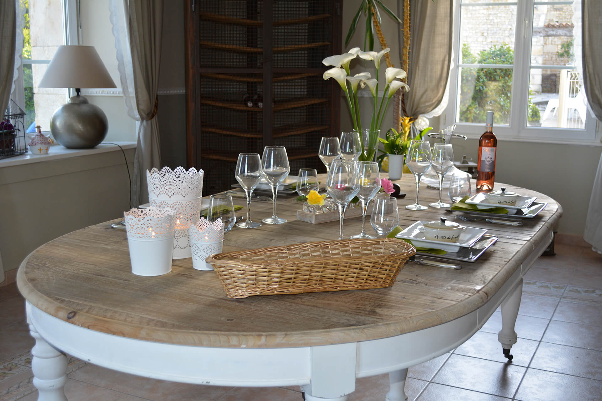 Table d'hôtes à la maison d'hôtes Aux 4 Cornes en Vendée